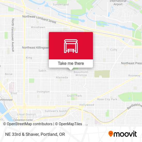 NE 33rd & Shaver map