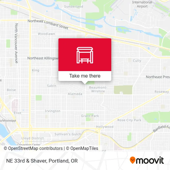 NE 33rd & Shaver map