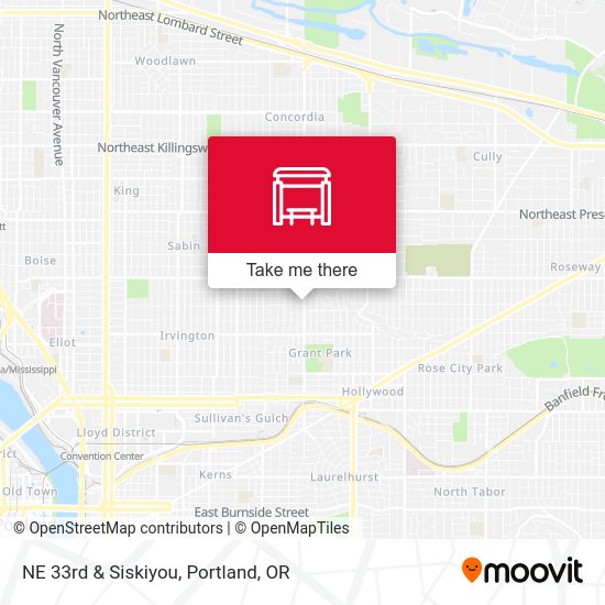 Mapa de NE 33rd & Siskiyou
