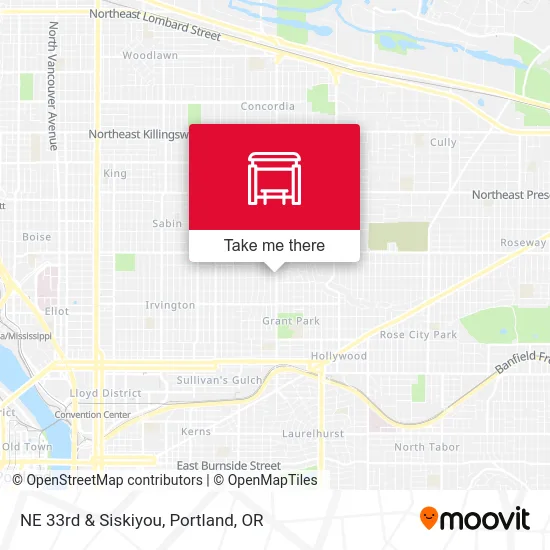 NE 33rd & Siskiyou map