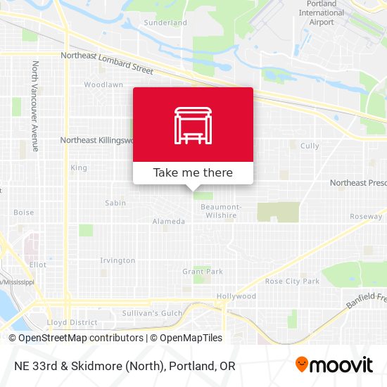 NE 33rd & Skidmore (North) map