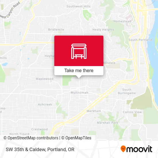 SW 35th & Caldew map