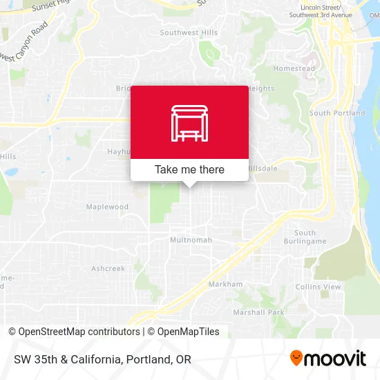 SW 35th & California map