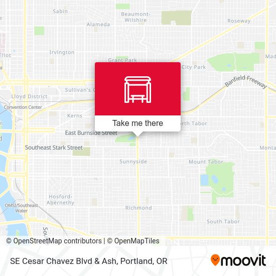 Mapa de SE Cesar Chavez Blvd & Ash