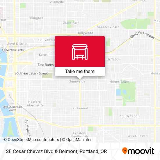 SE Cesar Chavez Blvd & Belmont map
