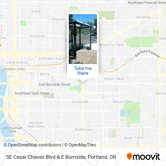Mapa de SE Cesar Chavez Blvd & E Burnside