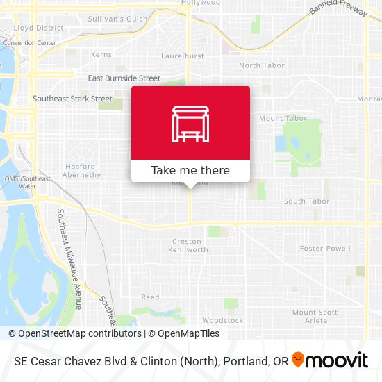 SE Cesar Chavez Blvd & Clinton (North) map