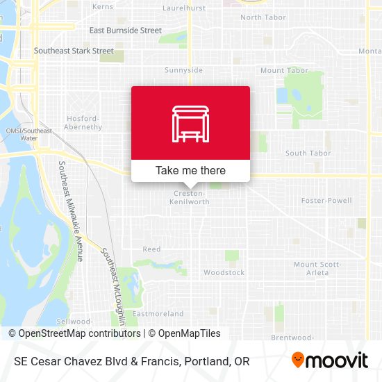SE Cesar Chavez Blvd & Francis map