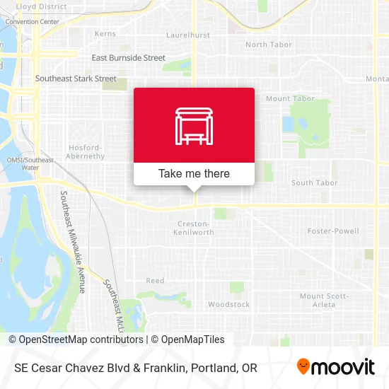 Mapa de SE Cesar Chavez Blvd & Franklin