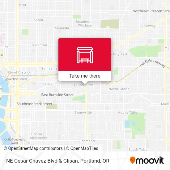 NE Cesar Chavez Blvd & Glisan map