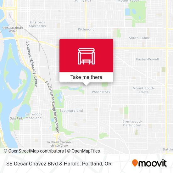 SE Cesar Chavez Blvd & Harold map