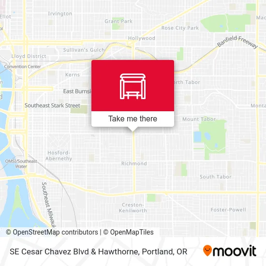 Mapa de SE Cesar Chavez Blvd & Hawthorne