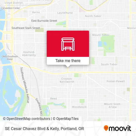 SE Cesar Chavez Blvd & Kelly map