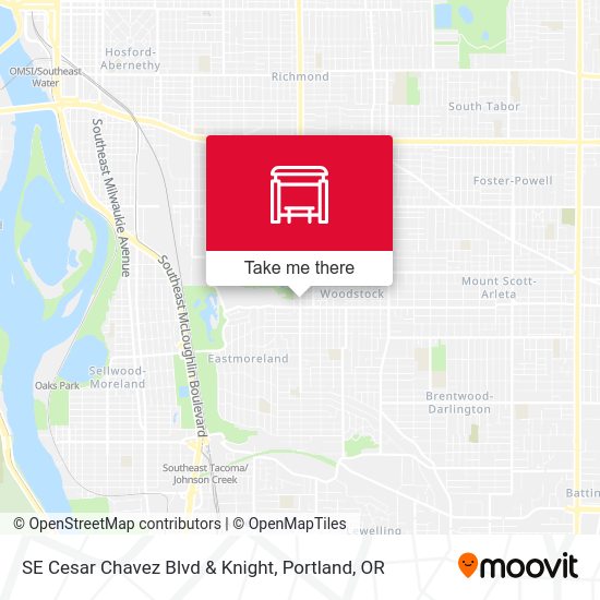 Mapa de SE Cesar Chavez Blvd & Knight