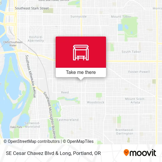 SE Cesar Chavez Blvd & Long map