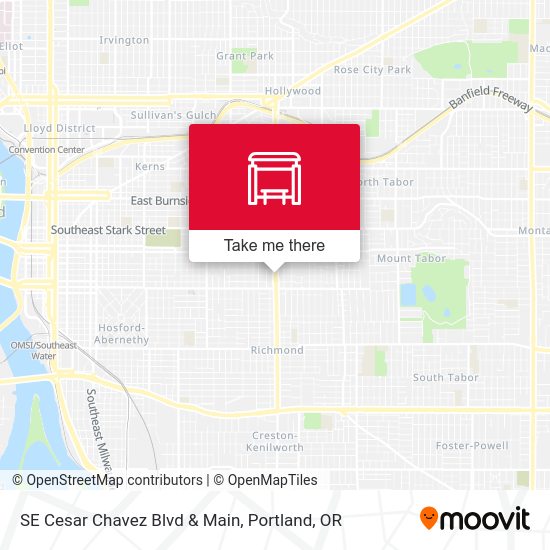 Mapa de SE Cesar Chavez Blvd & Main