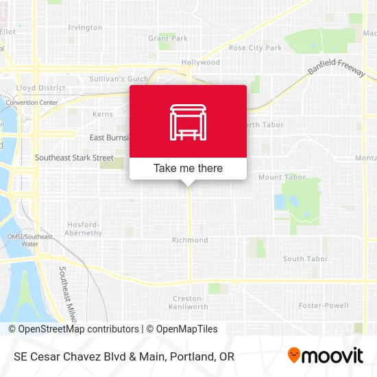 SE Cesar Chavez Blvd & Main map