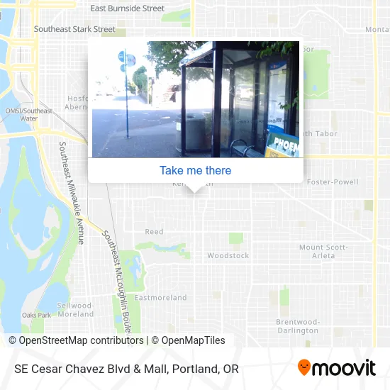 SE Cesar Chavez Blvd & Mall map