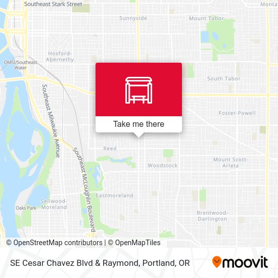 SE Cesar Chavez Blvd & Raymond map