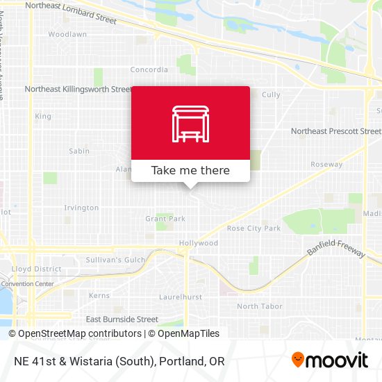 NE 41st & Wistaria (South) map