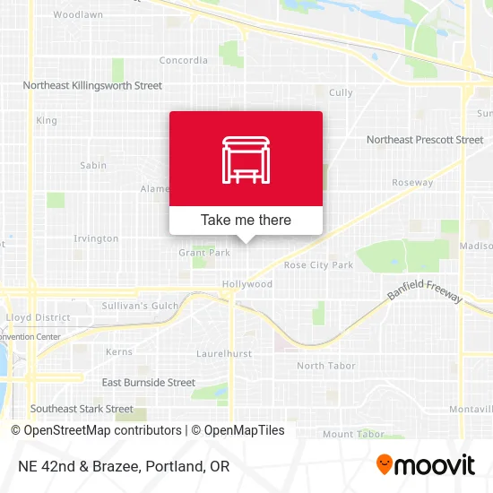 NE 42nd & Brazee map