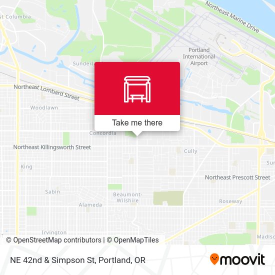 NE 42nd & Simpson St map
