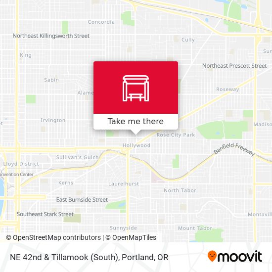 NE 42nd & Tillamook (South) map