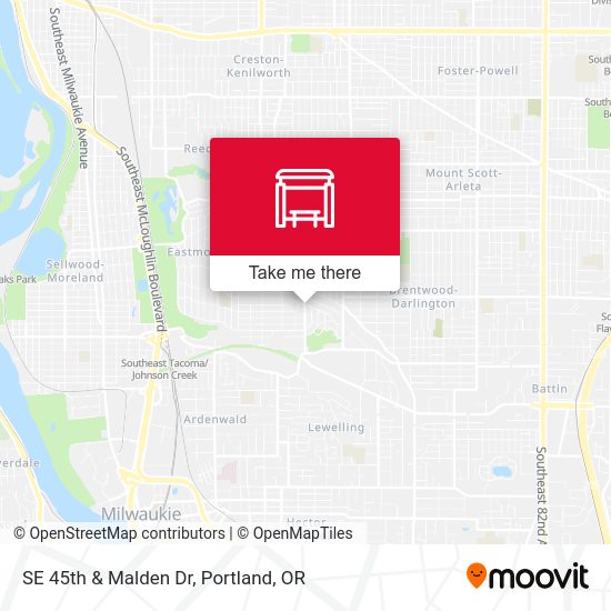 Mapa de SE 45th & Malden Dr