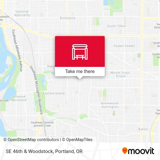 Mapa de SE 46th & Woodstock