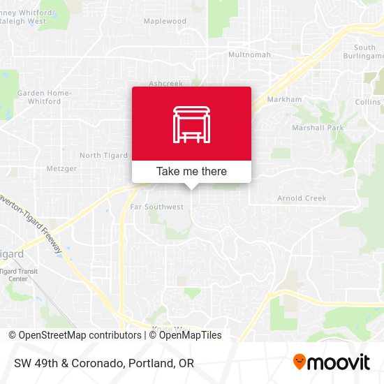 SW 49th & Coronado map