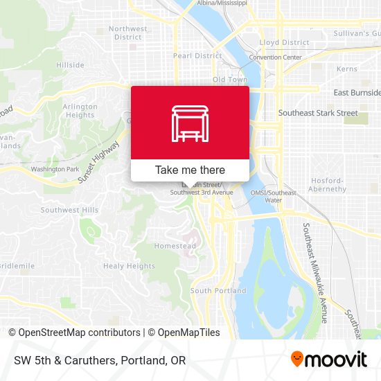 SW 5th & Caruthers map