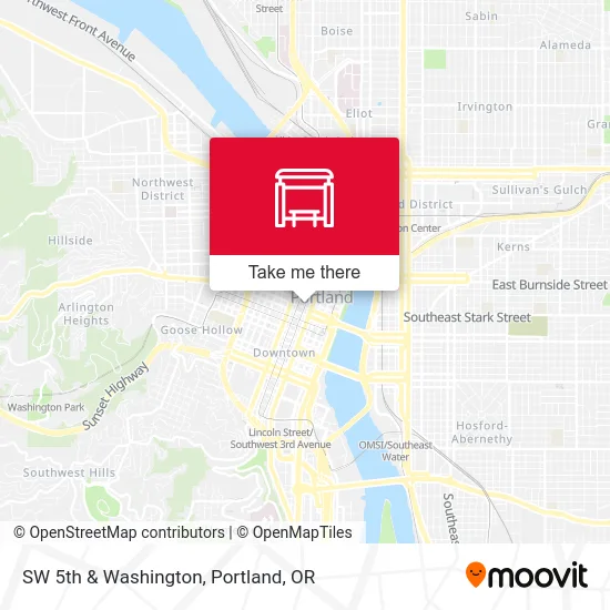 Mapa de SW 5th & Washington