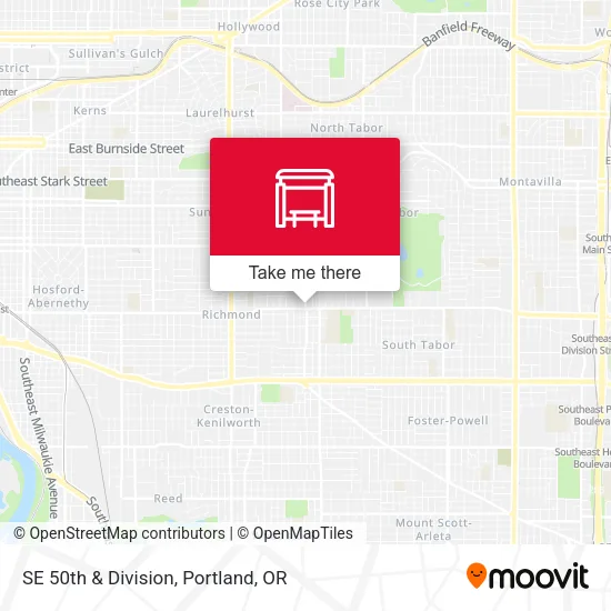 SE 50th & Division map