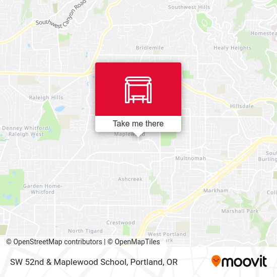 SW 52nd & Maplewood School map