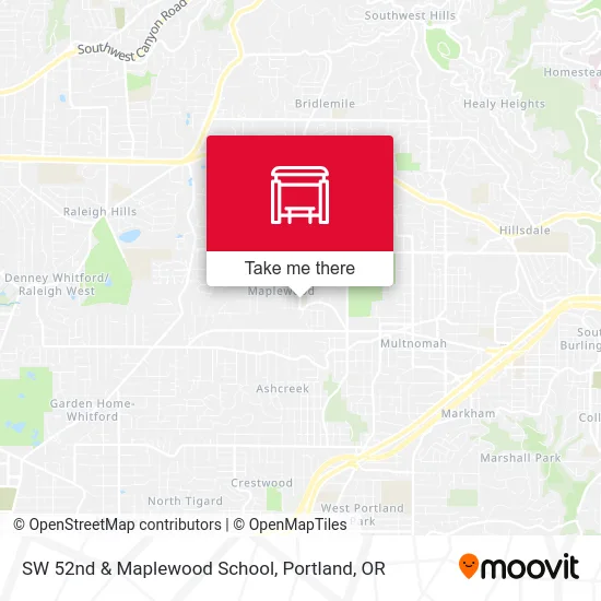 SW 52nd & Maplewood School map