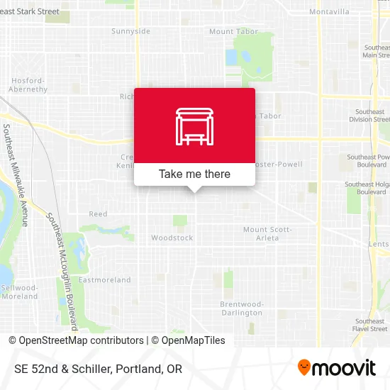 SE 52nd & Schiller map