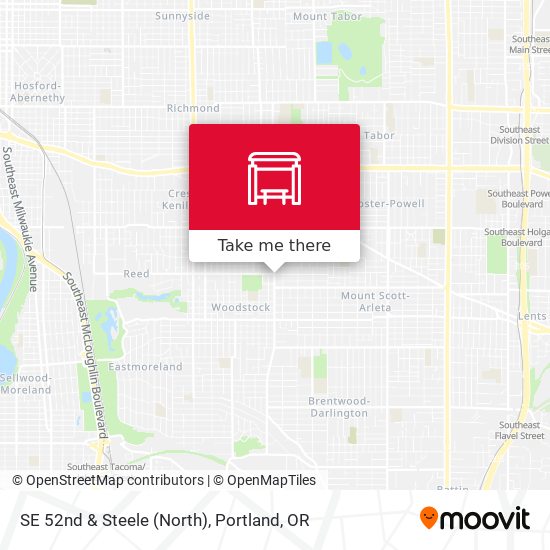 SE 52nd & Steele (North) map