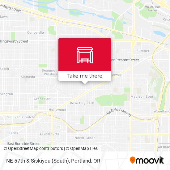 NE 57th & Siskiyou (South) map