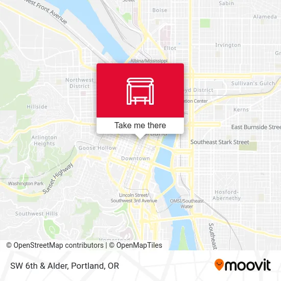 Mapa de SW 6th & Alder
