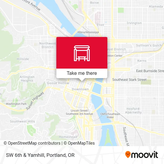 SW 6th & Yamhill map