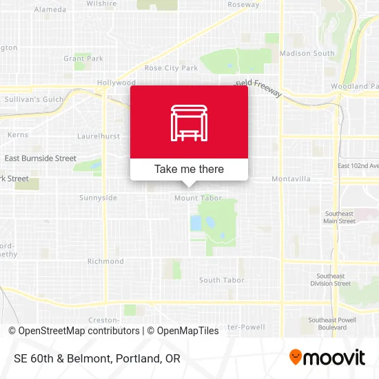 Mapa de SE 60th & Belmont