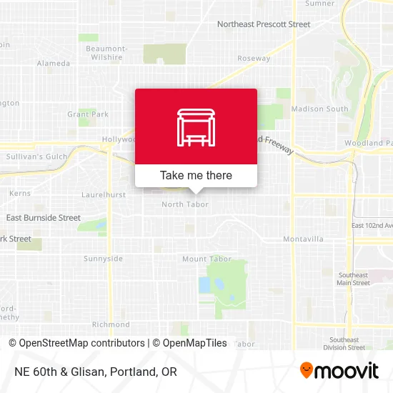 NE 60th & Glisan map