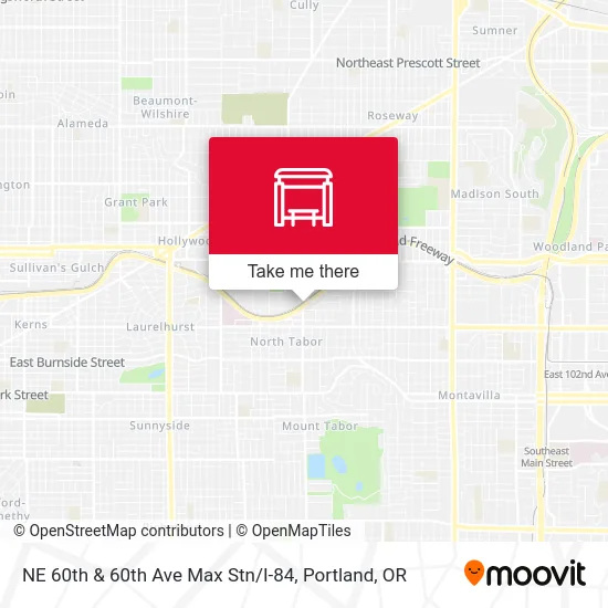 NE 60th & 60th Ave Max Stn / I-84 map