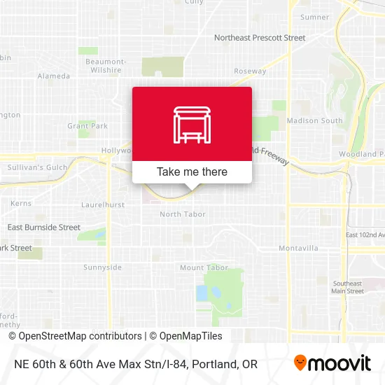 NE 60th & 60th Ave Max Stn / I-84 map