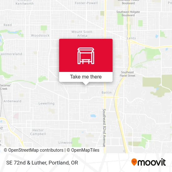 Mapa de SE 72nd & Luther