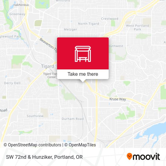 SW 72nd & Hunziker map