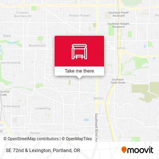 SE 72nd & Lexington map