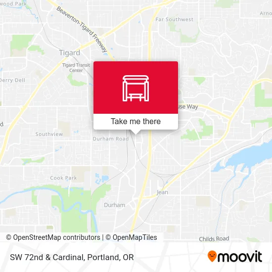SW 72nd & Cardinal map