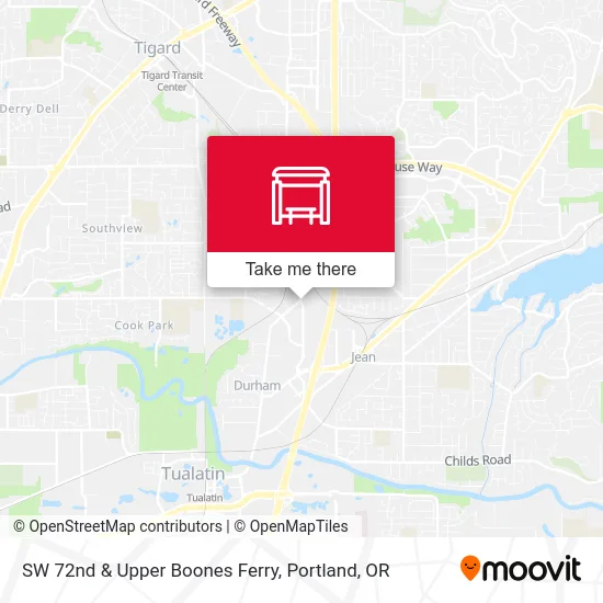 Mapa de SW 72nd & Upper Boones Ferry