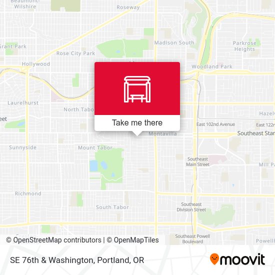 Mapa de SE 76th & Washington